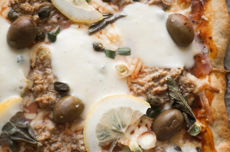 No Oven Tuna and Sweetcorn Pizza