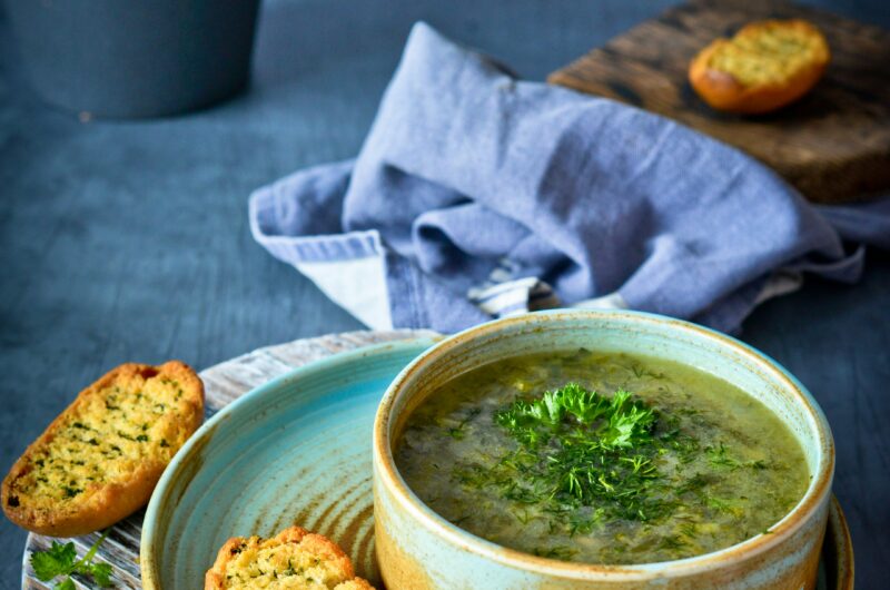 Green Wheat Soup with Lamb