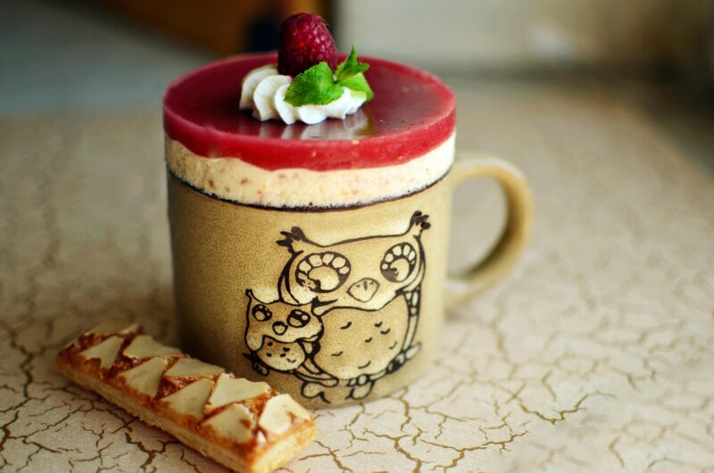 Raspberry Microwave Mug Cake
