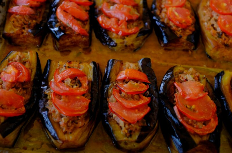 Stuffed Aubergine in Olive Oil