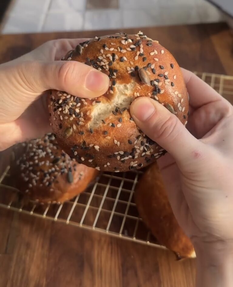 sourdough bagels recipe finished bagels ready to serve and eat