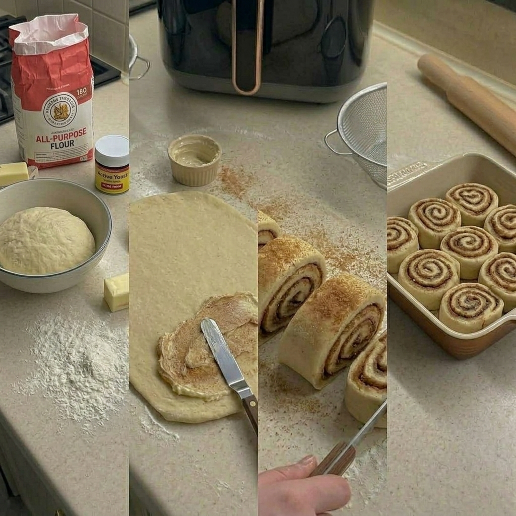 Rolled dough cut into even spiral slices ready for baking